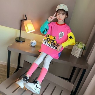 Đầm Thể Thao Một Mảnh Mùa Hè Tay Cộc In Họa Tiết Hoạt Hình Phong Cách Hàn Quốc Hợp Thời Trang Cho Bé Gái