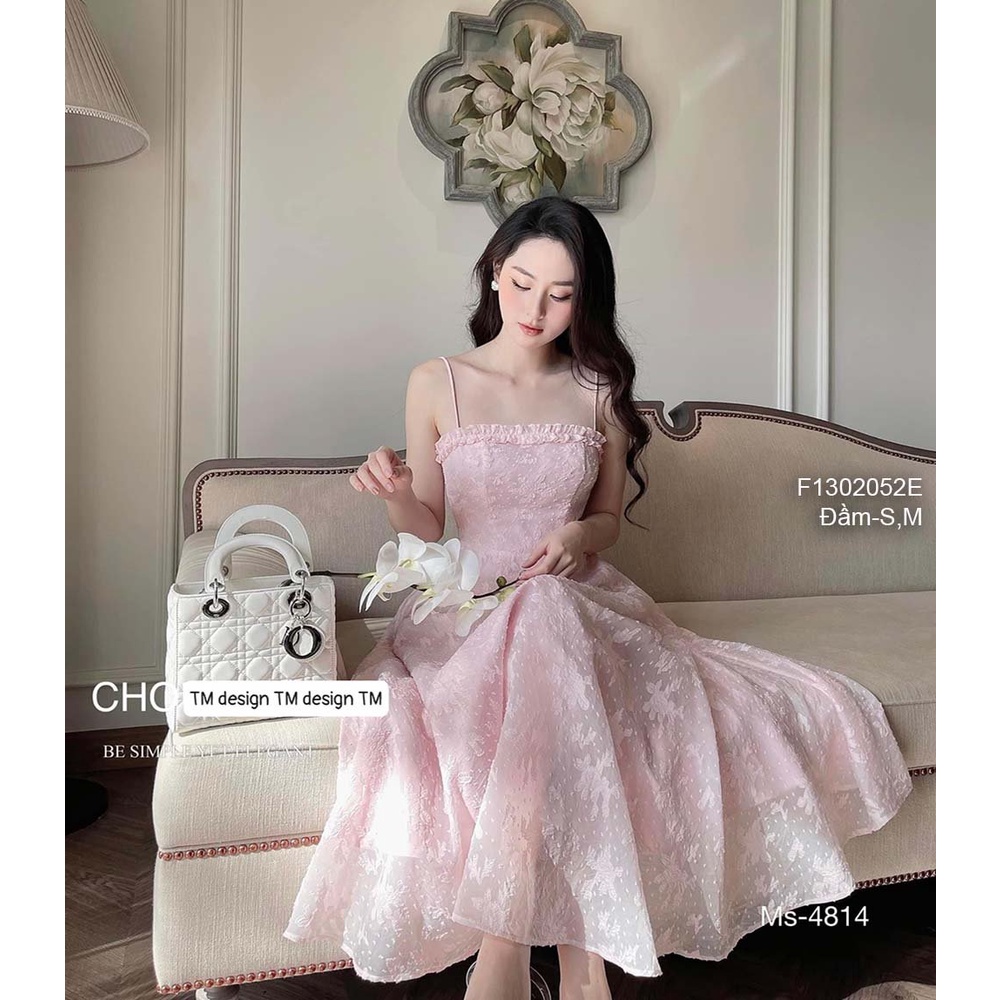Đầm kiểu xòe dáng dài ren hoa có lót 2 dây! (kèm hình thật)