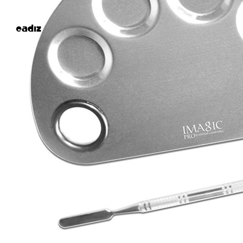 Khay Đựng Phấn Trang Điểm Bằng Thép Không Gỉ Có Tay Cầm Chống Trượt Tiện Dụng