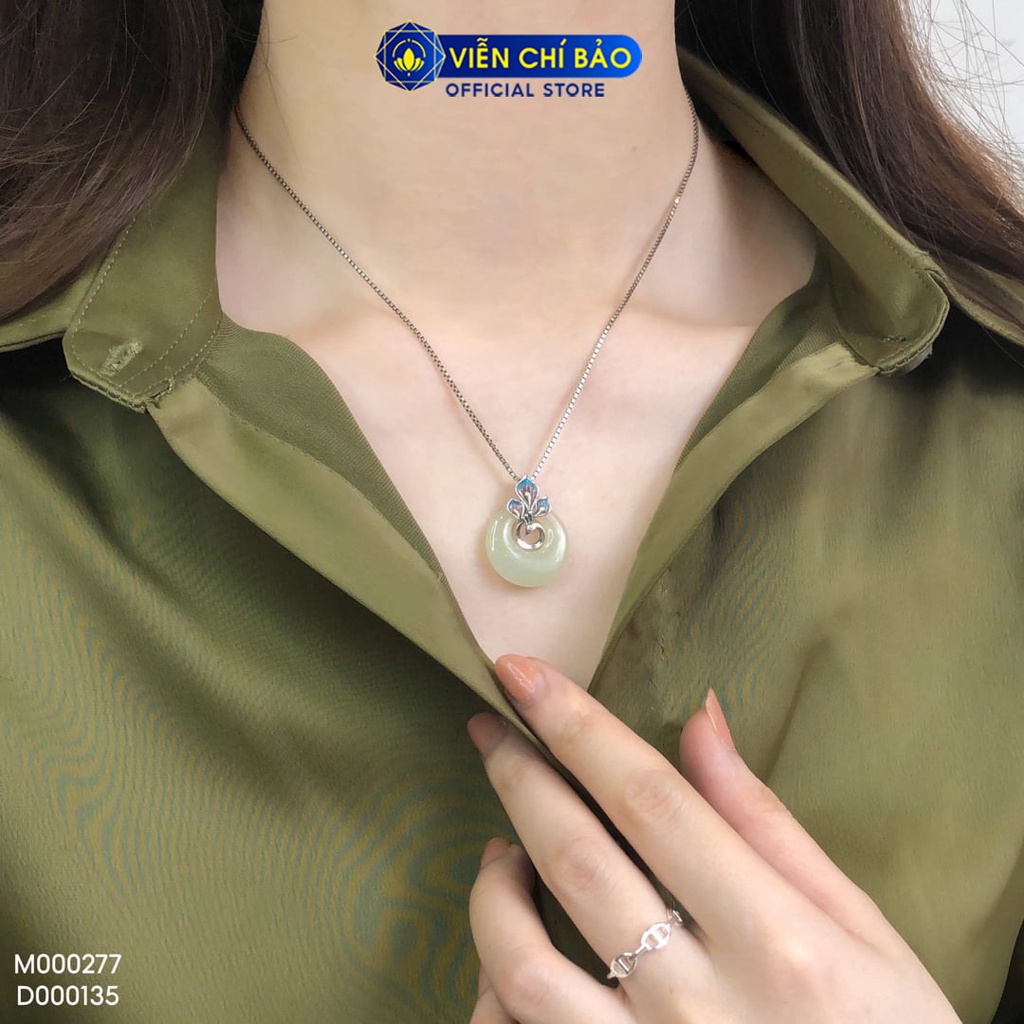 Dây chuyền Khổng Tước tráng Pháp Lam chất liệu bạc Thái 925 thời trang phụ kiện trang sức Viễn Chí Bảo M000277 D000135