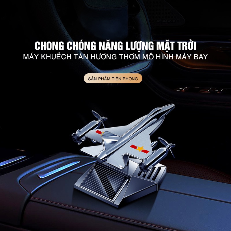 Nước Hoa Ô Tô Năng Lượng Mặt Trời Mô Hình Máy Bay Chiến Đấu, Khuếch Tán Hương Thơm, Khử Mùi Ô Tô 5