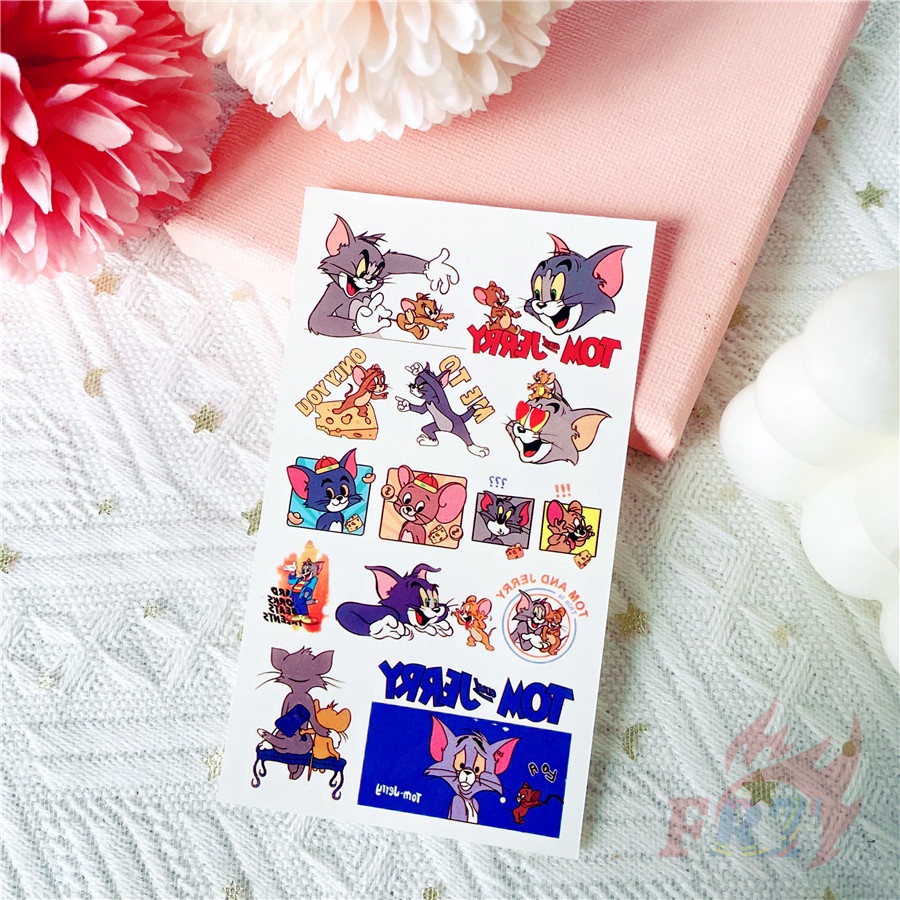 ❣️1 Tấm Hình Xăm Dán Mèo Và Chuột Mini❣️ Hình Xăm Dán Chống Thấm Nước Quyến Rũ