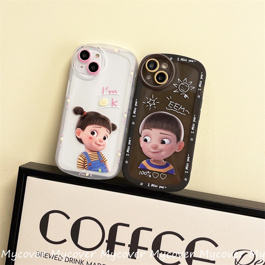 Ốp Điện Thoại Chống Sốc In Hình Bé Trai Bé Gái Cho iPhone 14 13 12 11 Pro Max Xs XR X 8 7 6 Plus SE 2020