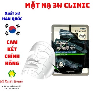 Mặt Nạ Dưỡng Da 3W Clinic Than Hoạt Tính Chính Hãng Hàn Quố