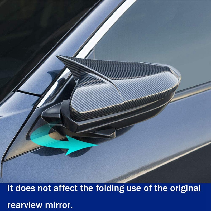 Ốp Gương Chiếu Hậu Bằng Sợi Carbon Cao Cấp Cho Xe Hơi Honda Civic 2016-2020