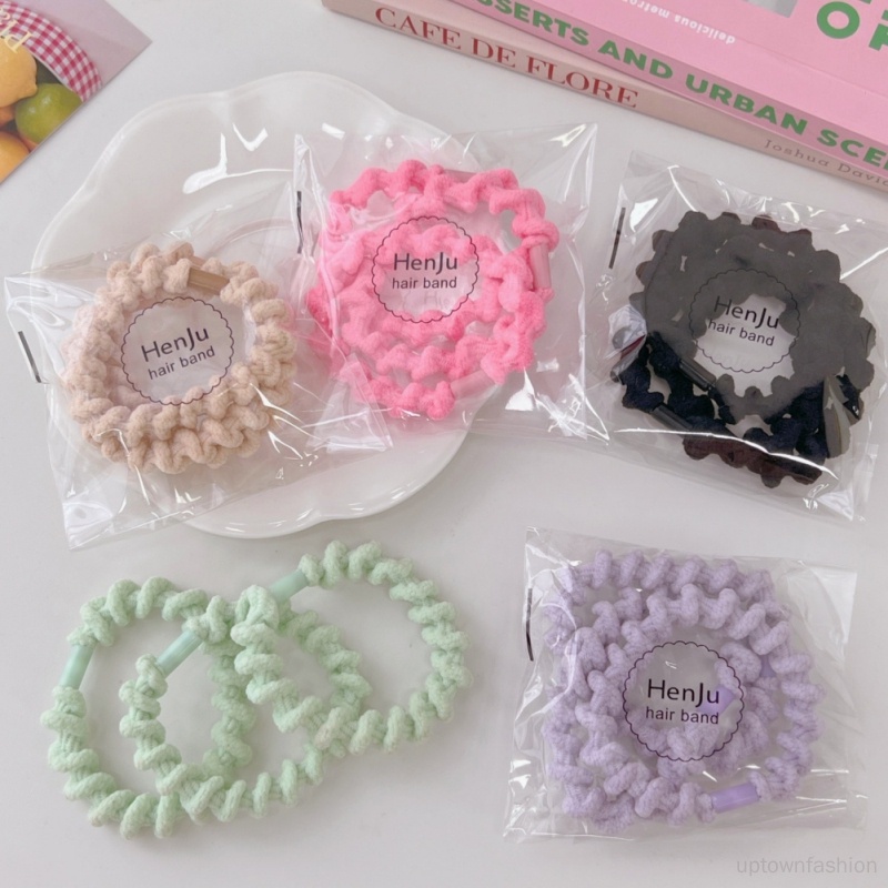 Băng Đô Cài Tóc Màu Trơn Đính Hoa Dễ Thương