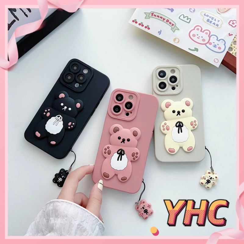 Ốp Lưng phone Dễ thương diy gấu nhỏ vỏ mềm silicone iPhone 6 / 6S / 6splus / se / 7 / 7plus / 8 / 8plus / X / xs / xsmax / 11 / 12 / 13 / 14 -079