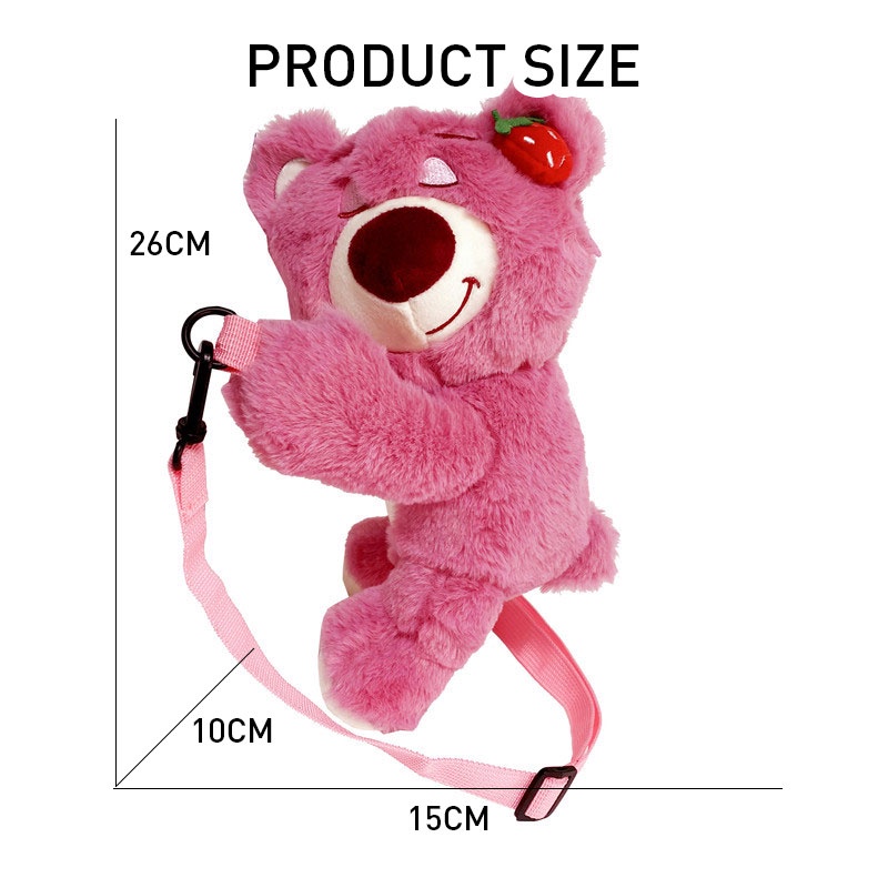 Bololo Túi Đeo Chéo Hình Gấu Bông Mềm Mại Và Dễ Thương Cho Nữ