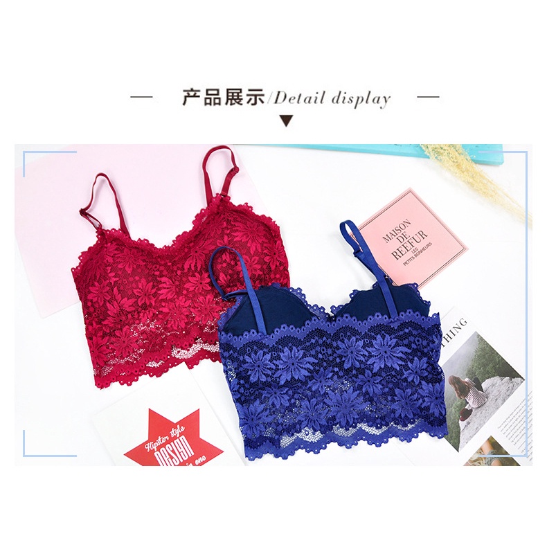 Áo lót ren một màu thời trang dành cho nữ