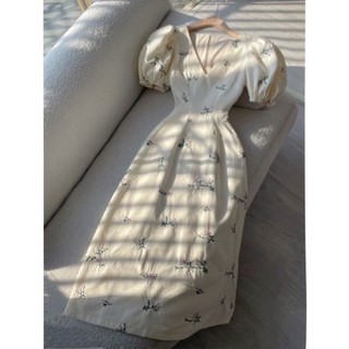 ĐẦM HOA XÔ THÊU CỔ V