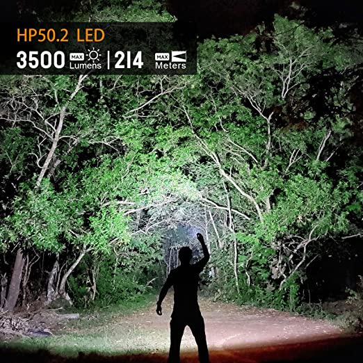Đèn Pin Sạc Wukkos FC13 18650 Max 3500LM XHP50.2 LED EDC 360M IP68 2.0 Chuyên Dụng