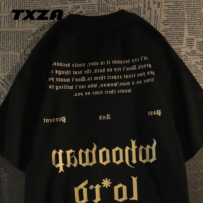 Áo Thun Tay Ngắn Dáng Rộng Chất Liệu 100% Cotton Cao Cấp Thời Trang Theo Phong Cách Hip Hop