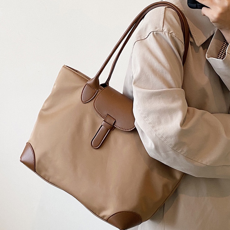 Túi Đeo Vai Cỡ Lớn Màu Tương Phản Thời Trang Cho Nữ