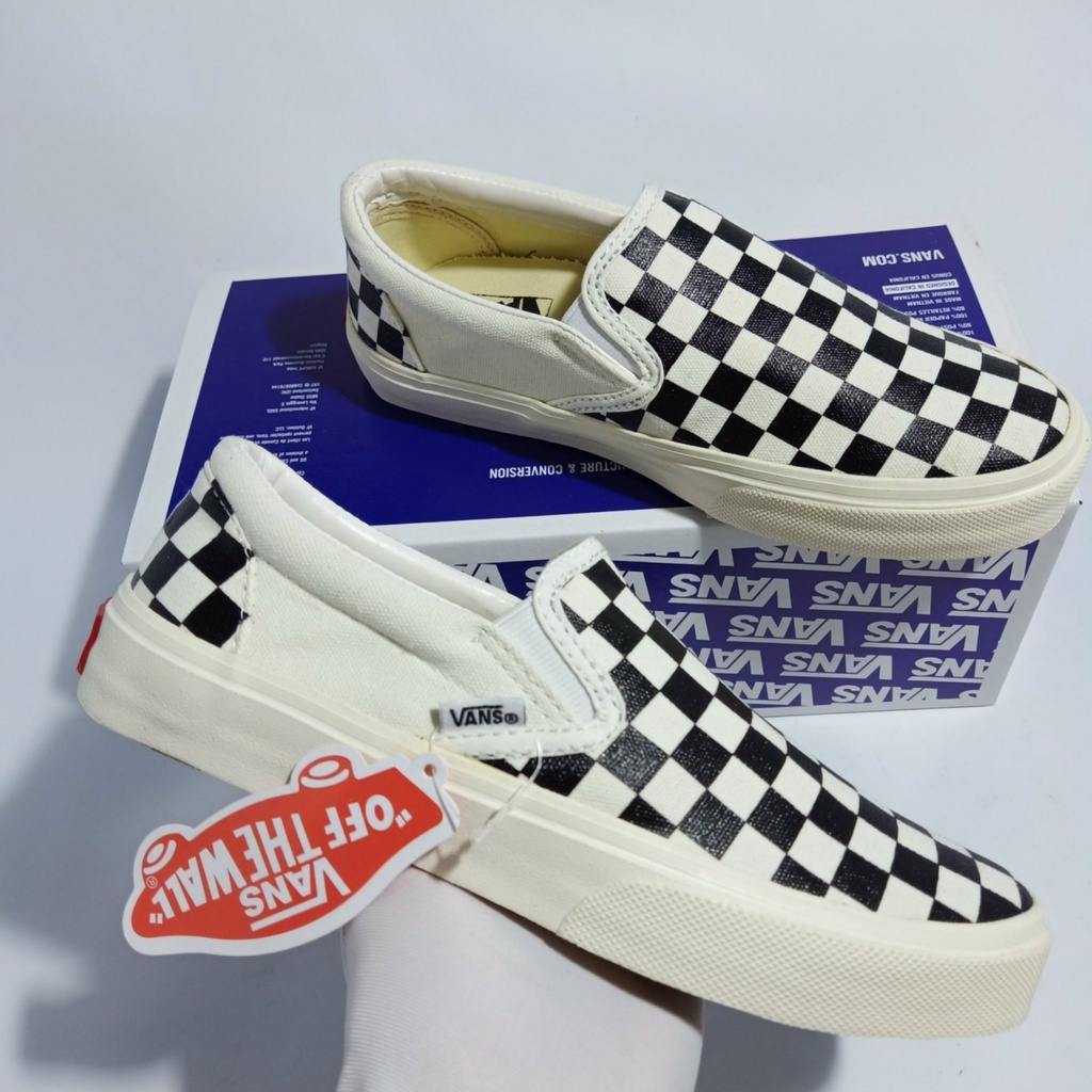 Giày lười slip on Vans caro - Giày thể thao nam nữ Vans caro lười vải canvas hàng 11 Full Box | BigBuy360 - bigbuy360.vn