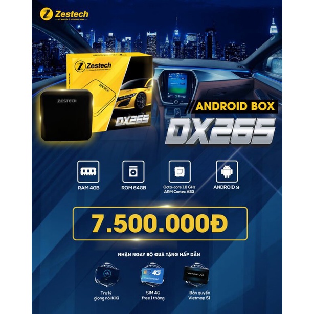 ANDROID BOX ZESTECH DX265 CHÍNH HÃNG