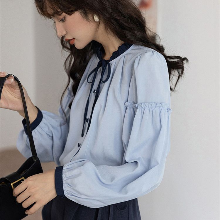 Áo Sơ Mi Selvedge Dáng Rộng Phong Cách Hàn Quốc Thời Trang Mùa Thu 2022 Cho Nữ