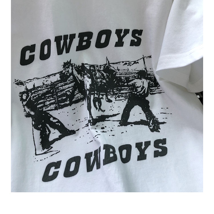 Áo thun Âu M Cowboys form rộng unisex  chất vải cao cấp phong cách đường phố streetwear