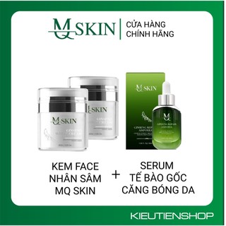 Combo Kem Face,Serum căng bóng MQ Skin dưỡng da sau tái tạo