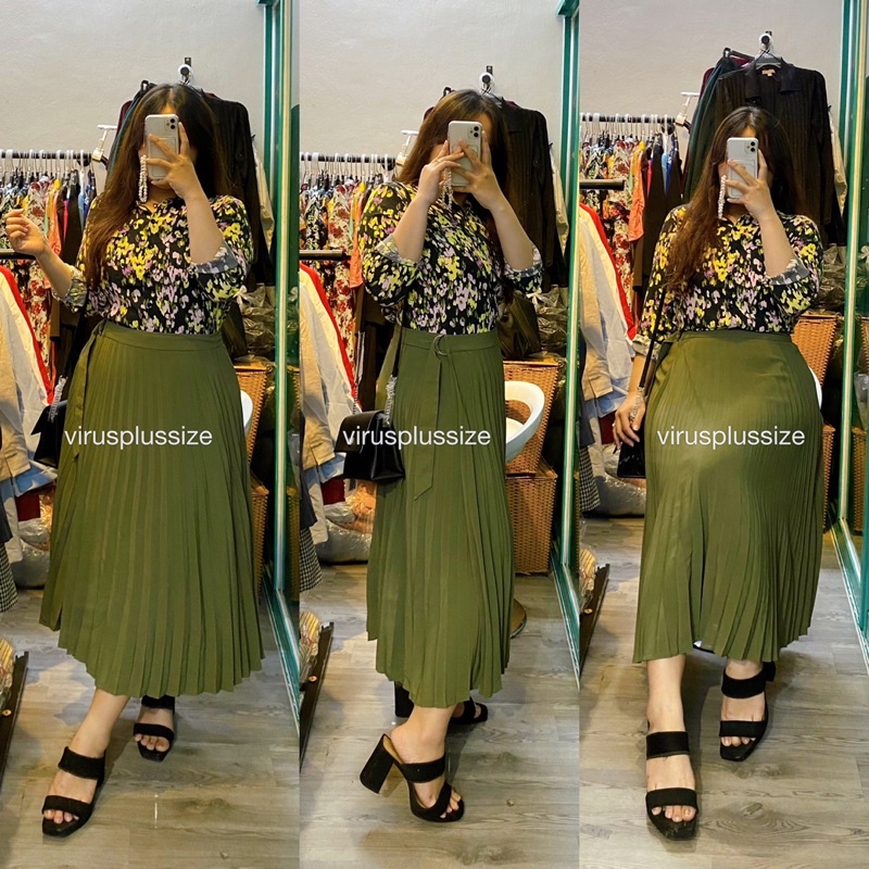 Chân váy warehouse dập ly bigsize xuất xịn