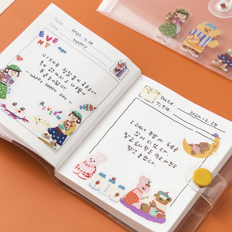 1 Tấm Sticker Dán Tường Hình Nhân Vật Hoạt Hình Dễ Thương