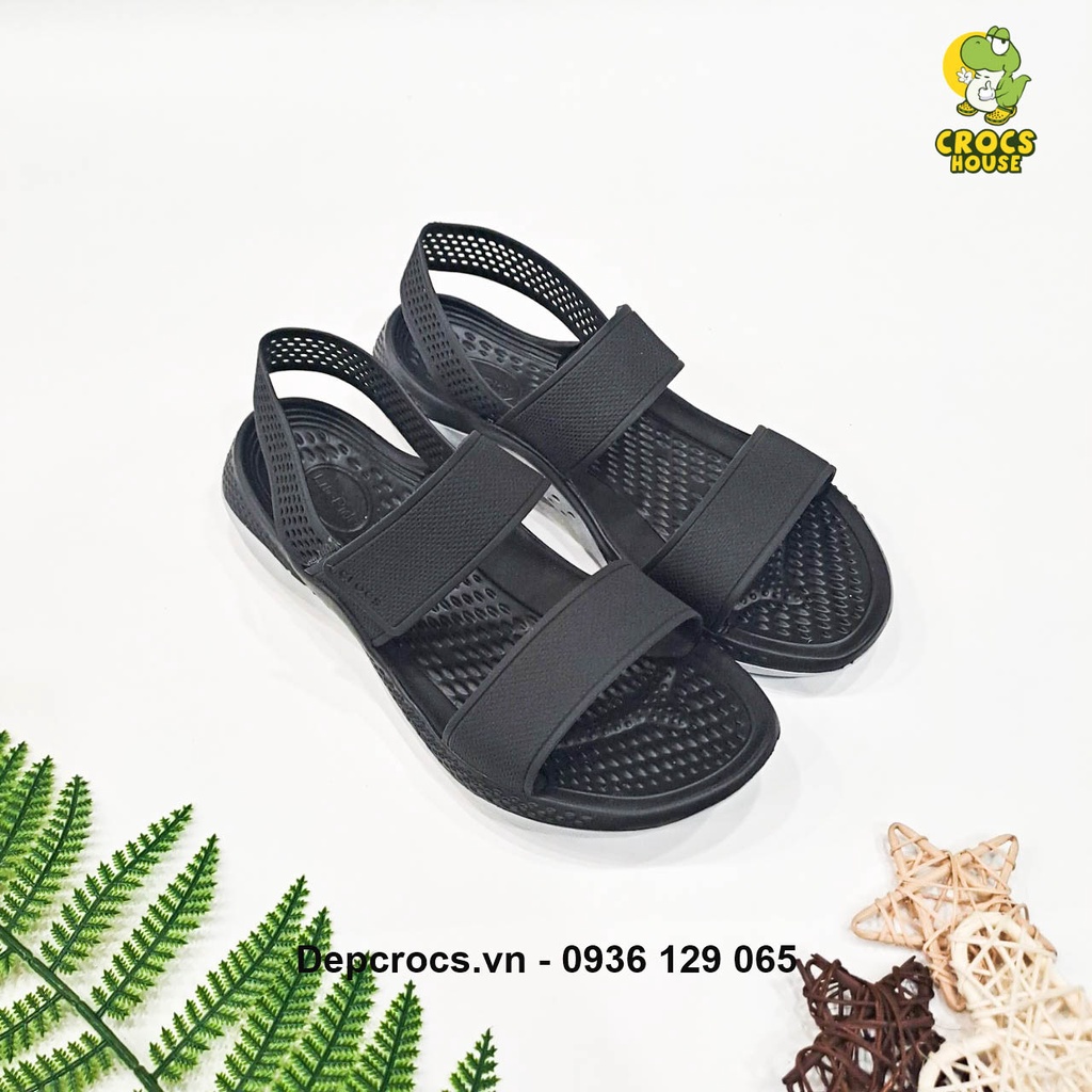 Sandal crocs literide 360 nữ đế lượn sóng siêu nhẹ và êm chân, xăng đan crocs nữ cao cấp, nhựa EVA - Crocs House