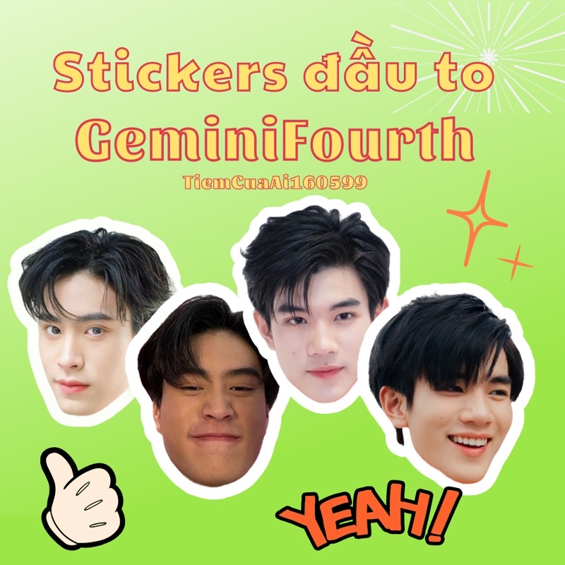 10 STICKERS ĐẦU TO GEMINIFOURTH SIÊU CƯNG