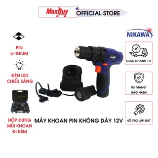 Máy khoan pin nhật cầm tay không dây bê tông khoan gỗ NIKAWA NK-M12SM bảo hành 6 tháng, giao hỏa tốc HN