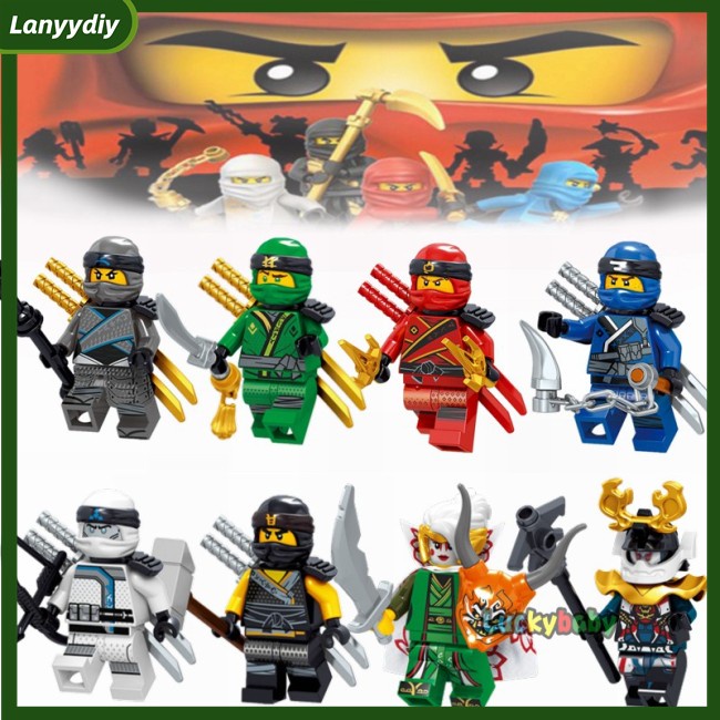Mô Hình Lego Nhân Vật Ninjago Trong Phim Lloyd Jay Zane Kai Cole Nya Harumi