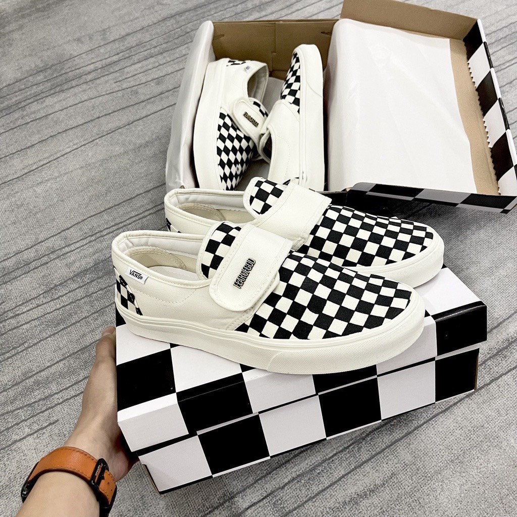 Giày thể thao sneaker Vans old ship on vans lười caro dán bản cao cấp full bill+full box bản 1:1 HOT nhất 2023
