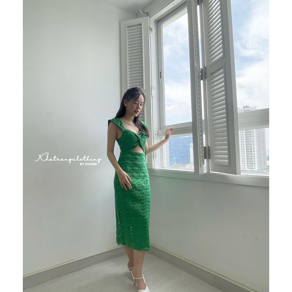KT83-ĐẦM BODY NƠ CHÉO CUTOUT