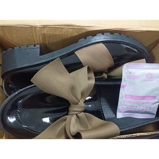 ORDER Giày da bóng gắn nơ Hàn Ulzzang ( có ảnh thât )