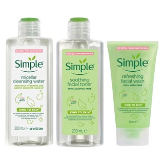 Nước tẩy trang Simple Kind to Skin Micellar Cleansing Water 200ml
