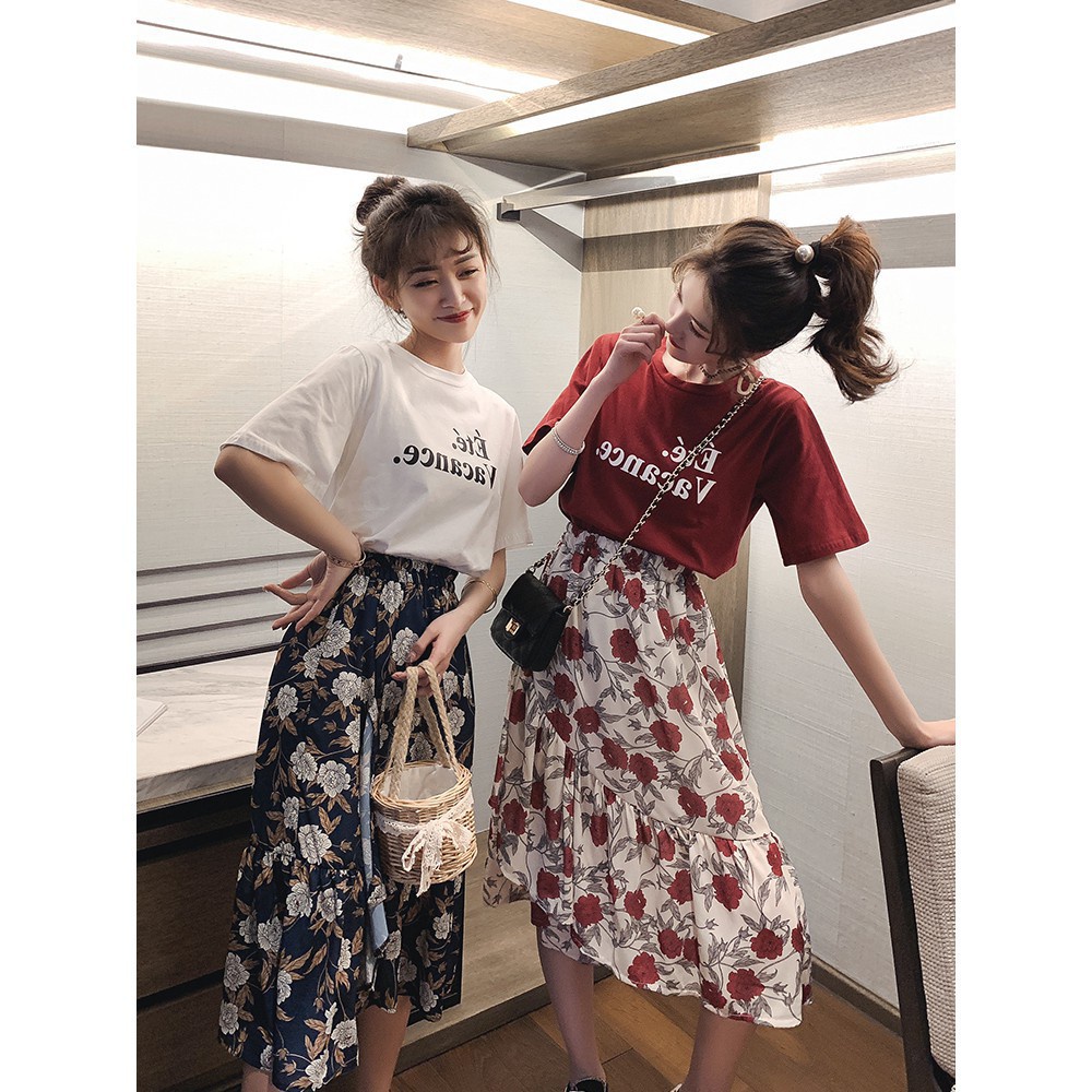 Order - Set áo + váy hoa mùa hè Ulzzang ( Ảnh thật ở cuối )