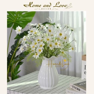 Hoa Cúc Họa Mi - 1 cành 5 bông - Hoa giả giống thật - Decor trang trí, phụ kiện chụp ảnh