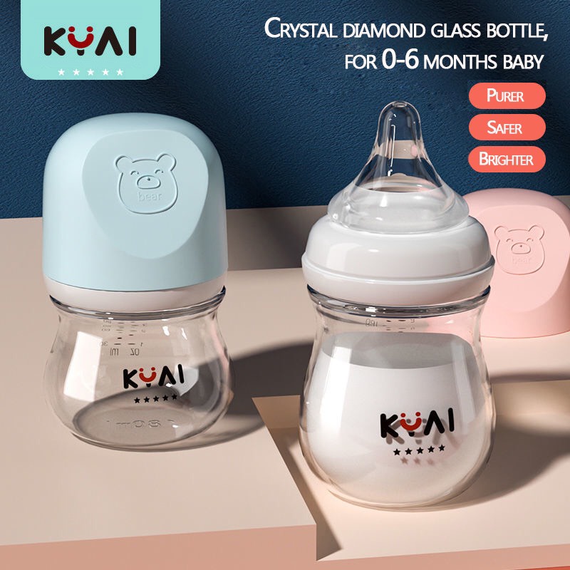 Bình Sữa Thủy Tinh Cao Cấp Thương Hiệu KYAI Nhập Khẩu Chính Hãng Có 2 Loại Tiêu Chuẩn 80ml Và Loại 160ml Bé Đến 6 Tháng