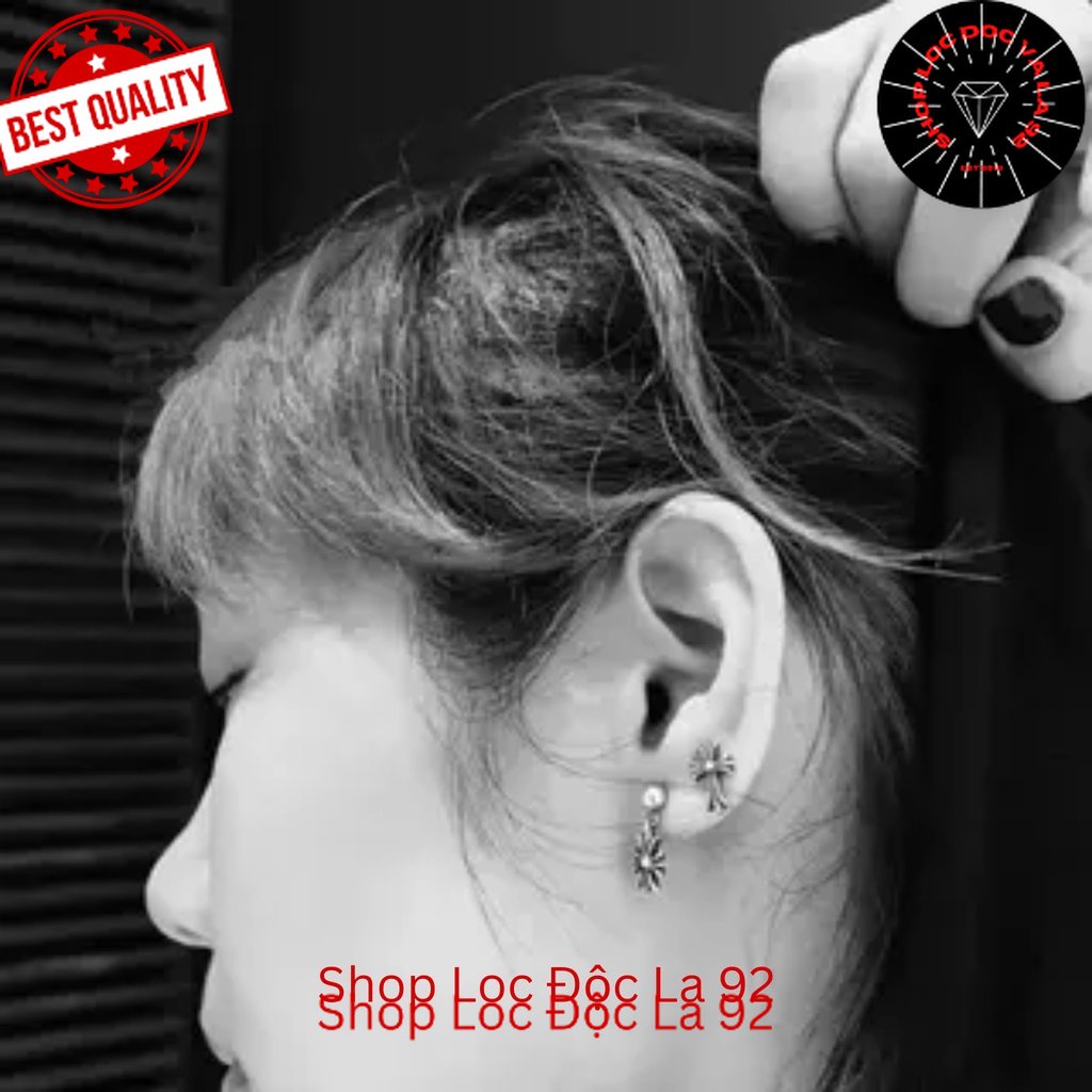 Bông tai Chrome Heart Cross Stud bạc 925 hàng bestquality fullbox - Shop Lộc Độc Và Lạ 92