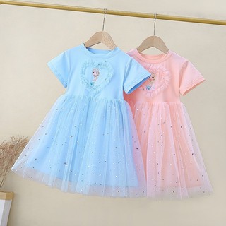 Đầm Hóa Trang Nhân Vật Hoạt Hình Elsa Anna Dành Cho Bé Gái 2-8 Tuổi
