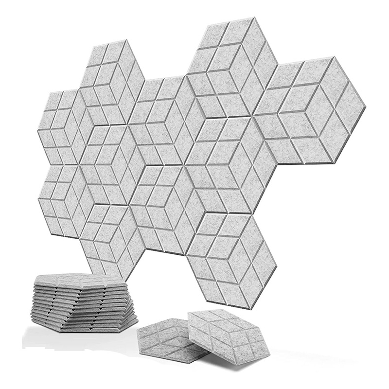 Set 12 Tấm Xốp Cách Âm Tự Dính Kích Thước 13.8 X 12 X0.4Inch Màu Xám Tiện Dụng Cho Studio / Thu Âm / Văn Phòng