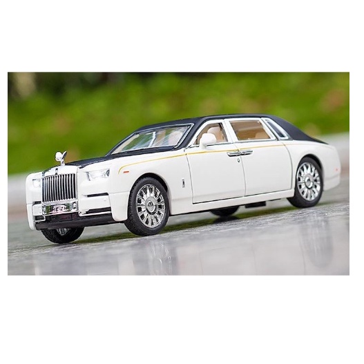 Mô hình siêu xe Rolls Royce Phantom VIII kim loại 1:24 ô tô đồ chơi trẻ em siêu xe hơi Silyce có đèn, âm thanh, mở cửa