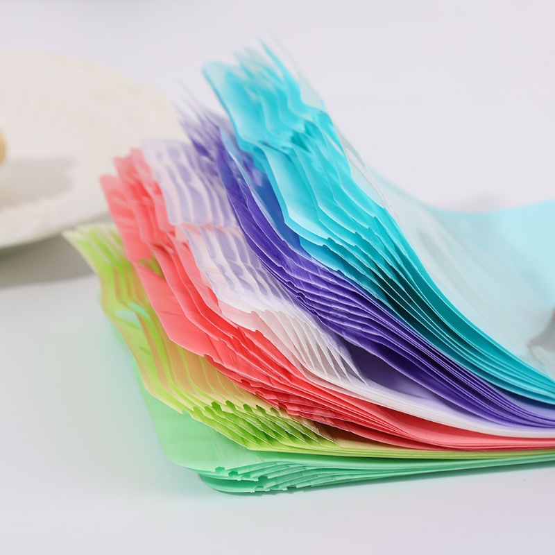 Set 10 Túi Đựng Kẹp Tóc / Đồ Ăn Vặt Chống Nước Chống Ẩm Màu Sắc Macaron