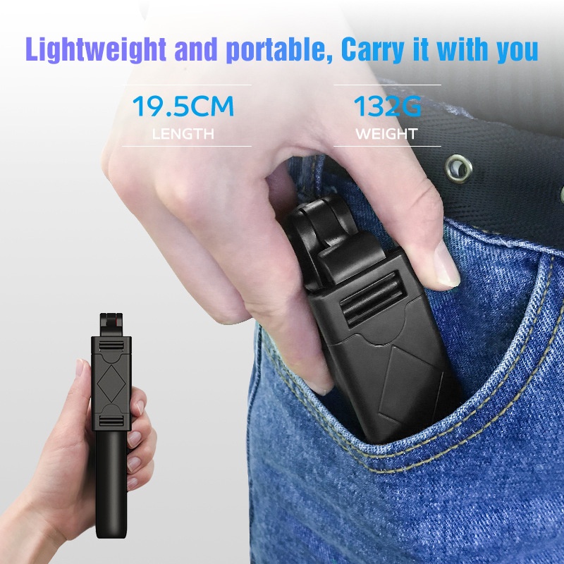 Gậy Tự Sướng Bluetooth Không Dây Có Giá Đỡ Cho Xiaomi Redmi Huawei iPhone 12 Samsung Android ios