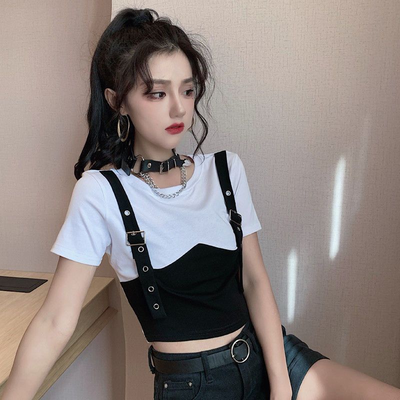 IELGYÁo Dệt Kim Dáng Ngắn Lưng Cao Thời Trang Cho Nữ