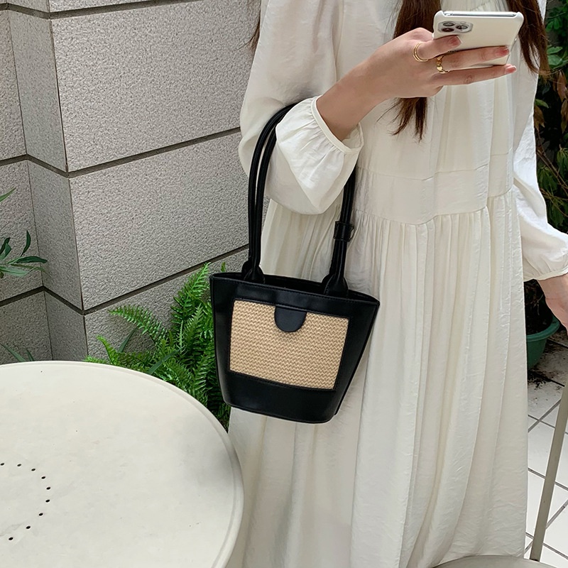 Túi Xách Đan Rơm Phong Cách Retro Dễ Phối Đồ