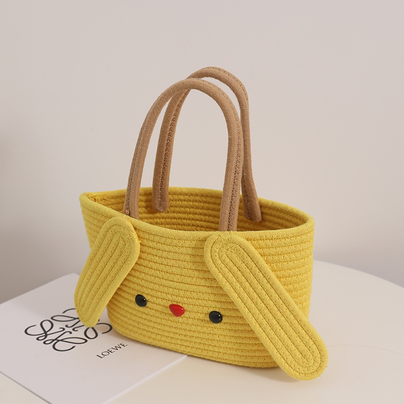 Túi Xách Vải cotton Dệt In Hình Chó cinnamon Dễ Thương Cho Nữ