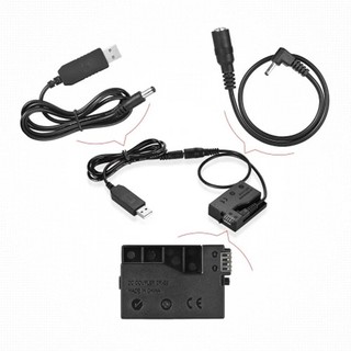 DR-E8 Dummy Battery with DC Power Bank USB Adapter Cable Replacement for LP-E8 for Canon EOS 550D 600D 650D 700D DSLR Cameras