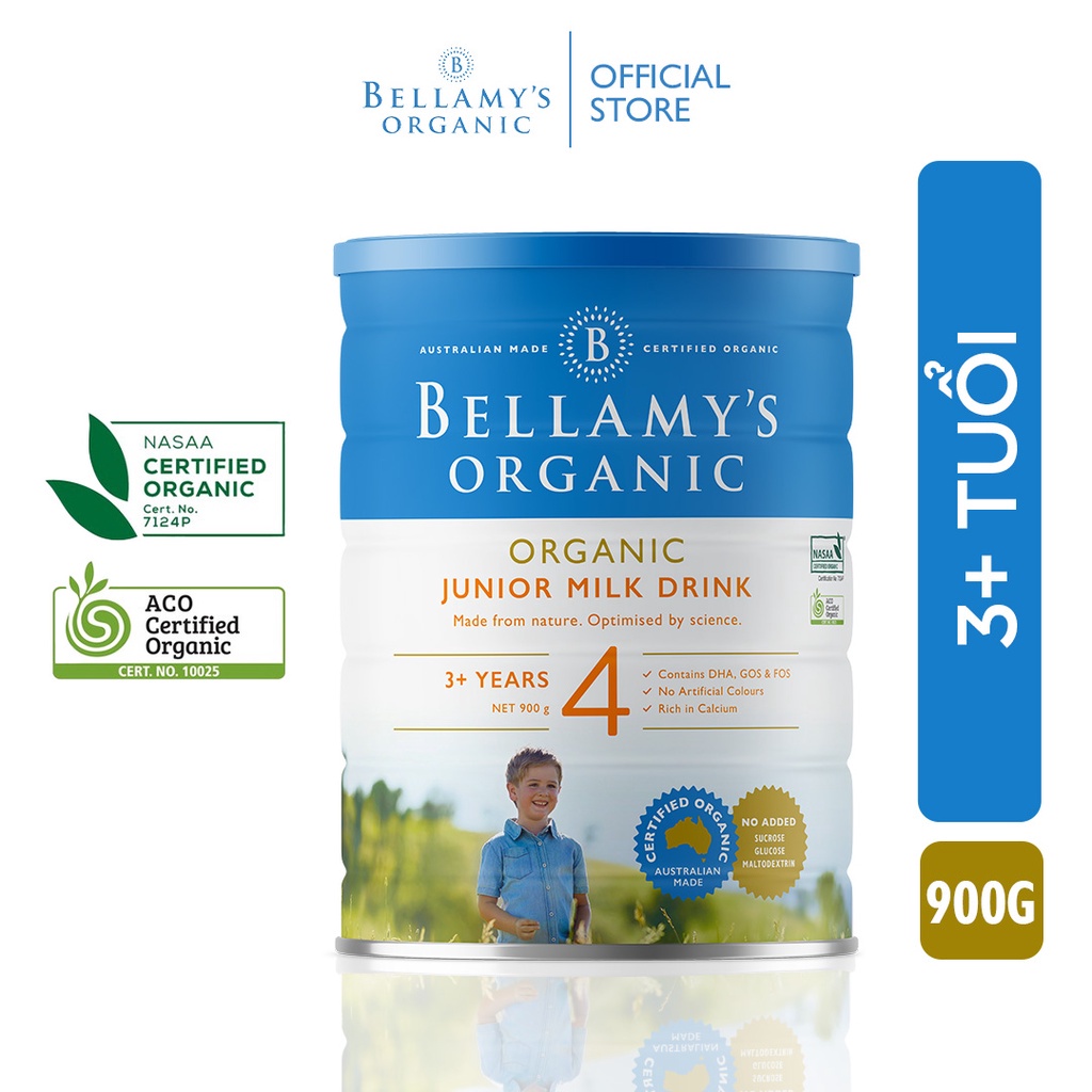 Sữa bột Bellamy's Organic số 4 - Junior Milk Drink 900g