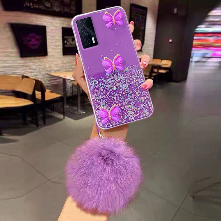 Ốp Điện Thoại Dẻo Trong Suốt Họa Tiết Bươm Bướm Lấp Lánh Kèm Giá Đỡ Nhẫn Cho iPhone 14 13 12 11 Pro Max / Pro 14 Plus 13 12