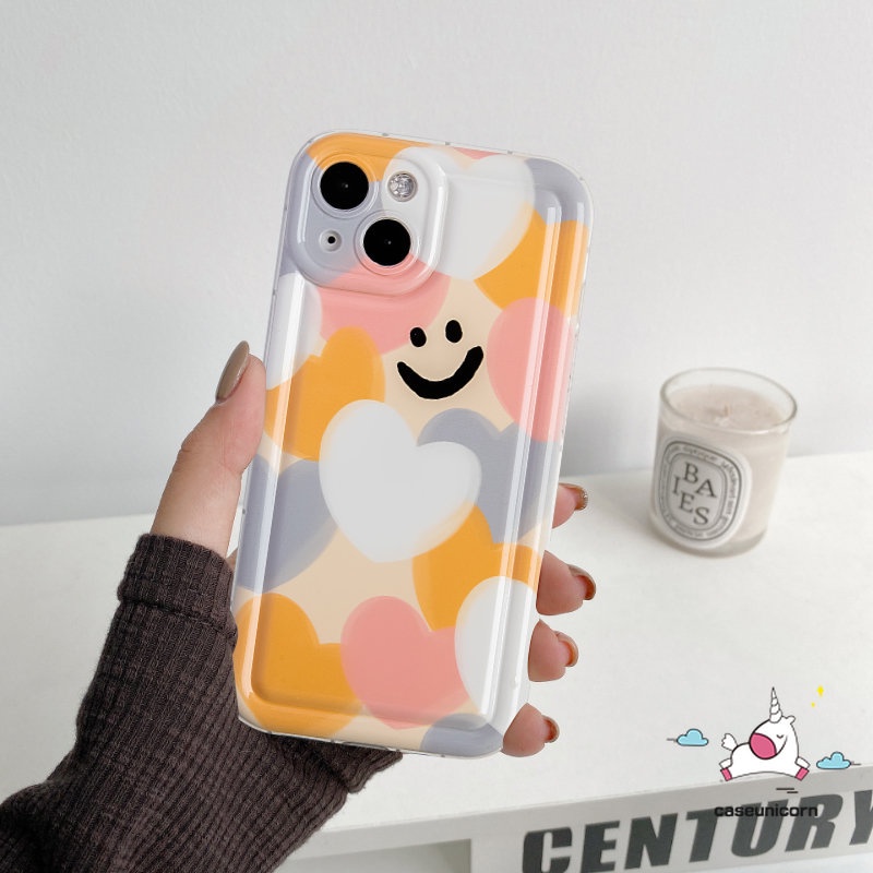 Ốp Điện Thoại TPU Dẻo Họa Tiết Trái Tim Nhiều Màu Cho iPhone 6 6S 7 8 Plus 11 14 13 12 Pro MAX XR X XS MAX