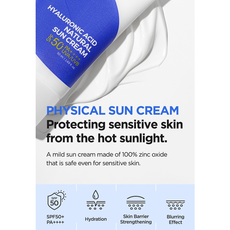 Kem chống nắng tự nhiên Istree Hyaluronic Acid suncream 50ml