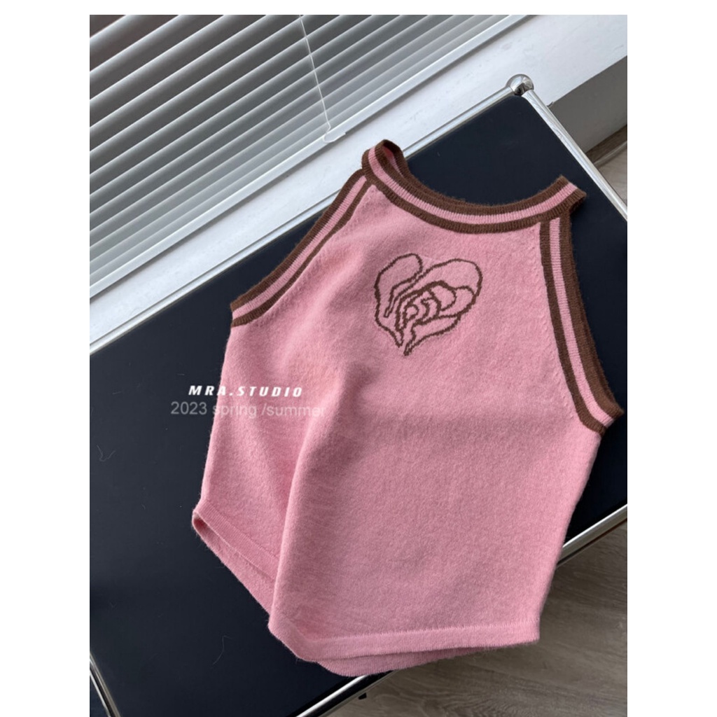 áo croptop trễ vai tay lỡ dệt kim hoạ tiết hoa hồng thêu thiết kế hợp thời trang